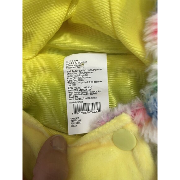 Baby Ostrich Halloween Costume Pullover Style colorful dress up  6-12 months new - Picture 3 of 8